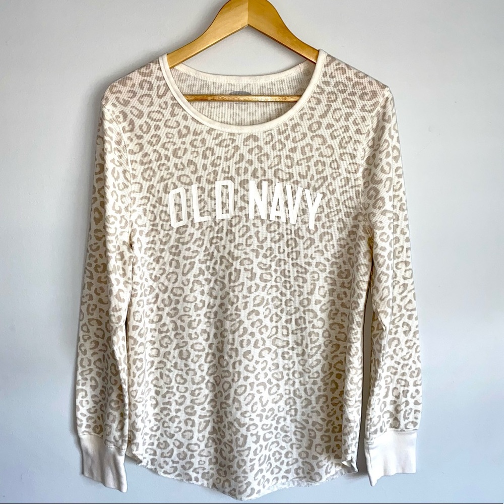 Women's Old Navy Size XXL Beige Leopard Print Sweatshirts